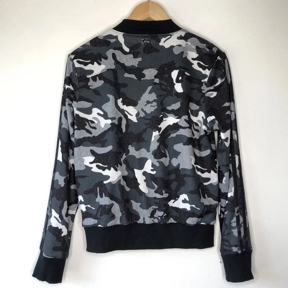 WITH Wear it to Heart Reversible Lightweight Camouflage‎ Bomber Jacket Size S